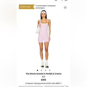 FOUR THREE SEVEN (437) The Shorts Onesie / Parfait-Crème - Size Medium